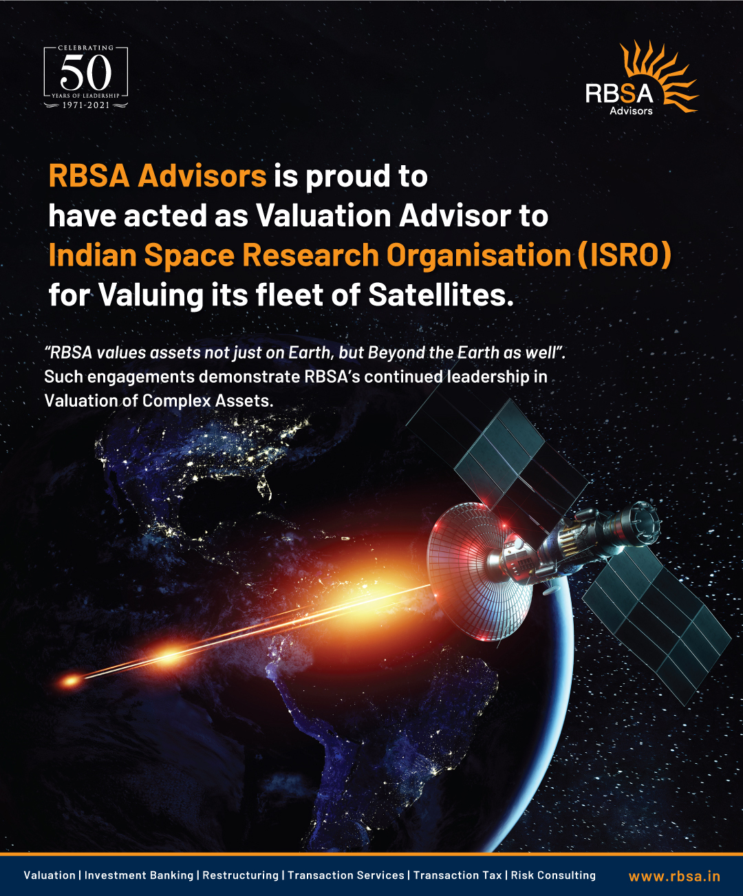 RBSA values assets not just on Earth, but Beyond the Earth as well