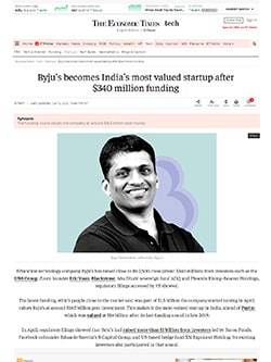 RBSA Advisors - byjus becomes india most min