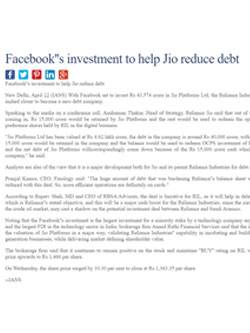 RBSA Advisors - facebook investment to help jio reduce debt min 1