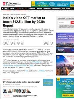 RBSA Advisors - indias video ott market to touch min