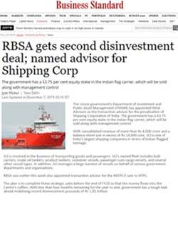 RBSA Advisors - privatization of Shipping Corporation of India min