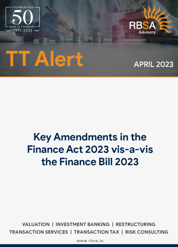 key amendments in the finance act 2023 vis-a-vis the finance bill 2023