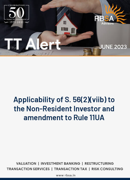 Applicability of S. 56(2)(viib) to the Non-Resident Investor and amendment to Rule 11UA