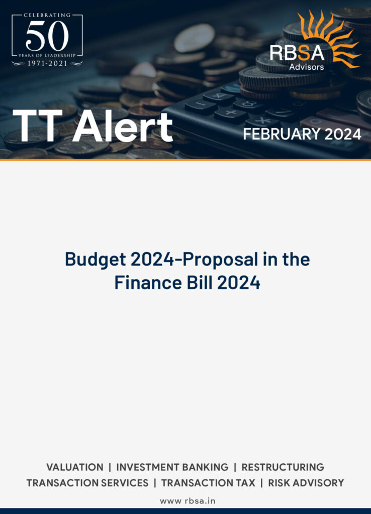 RBSA TT Alert-Budget 2024-Proposal in the Finance Bill 2024